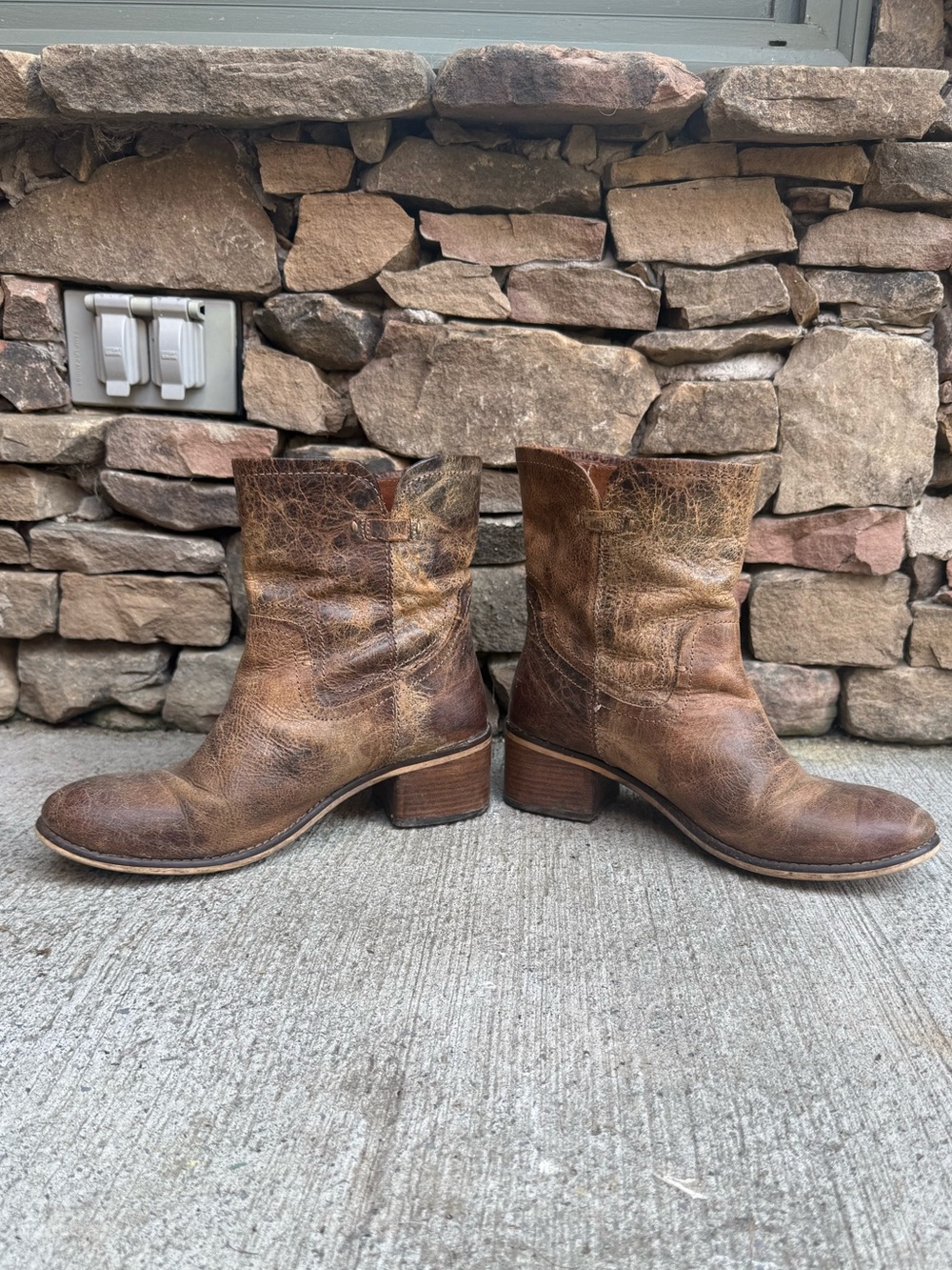 Diba True Women's Rustic Brown Leather Ankle Booties